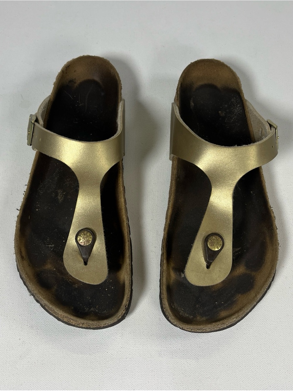 Birkenstock Gizeh GOLD Metallic Leather Thong Sandal EU 40 Womens US 9.5
